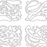 Huesos de plesiosaurus - Vector descarganle para corte CNC y grabado laser gratis | Stanser