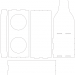 Caja para 2 botellas de cerveza - Vector SVG DXF para CNC Router y Laser CO2 - Descargable gratis | Stanser