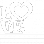 Portarretratos "Love" (1 espacio) - Vector descarganle para corte CNC y grabado laser gratis | Stanser