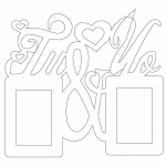 Portarretratos "Tú y yo" - Vector descarganle para corte CNC y grabado laser gratis | Stanser