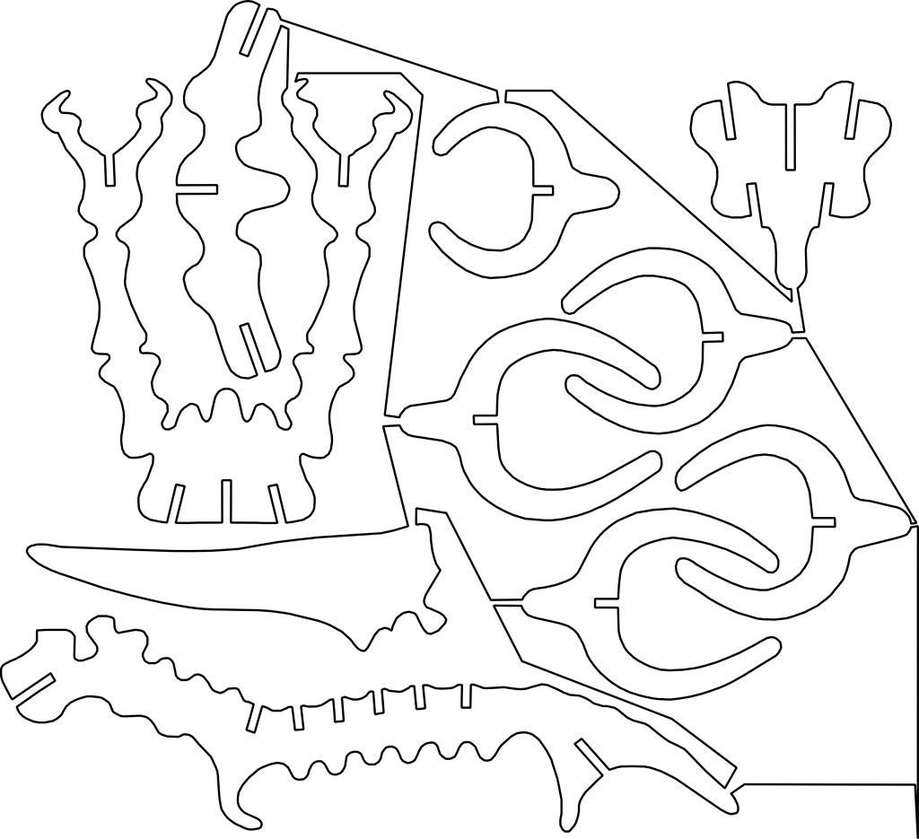 Huesos de depredador (pt1) — vector para corte CNC