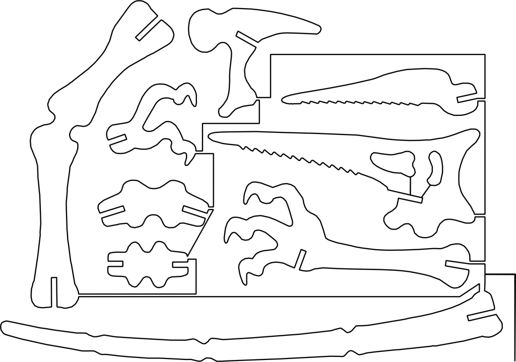Huesos de depredador (pt2) — vector para corte CNC