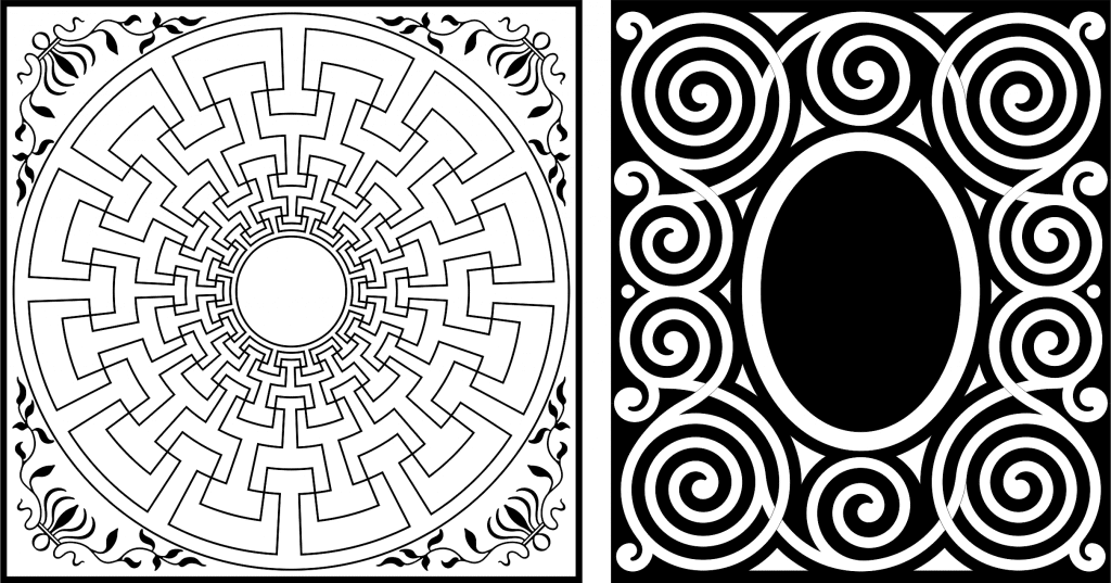 Laberinto circular — vector para corte CNC
