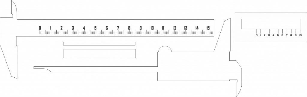 Calibrador Vernier — vector para corte CNC