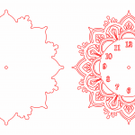 Reloj de mandala - Vector SVG DXF para Laser CO2 - Descargable gratis | Stanser