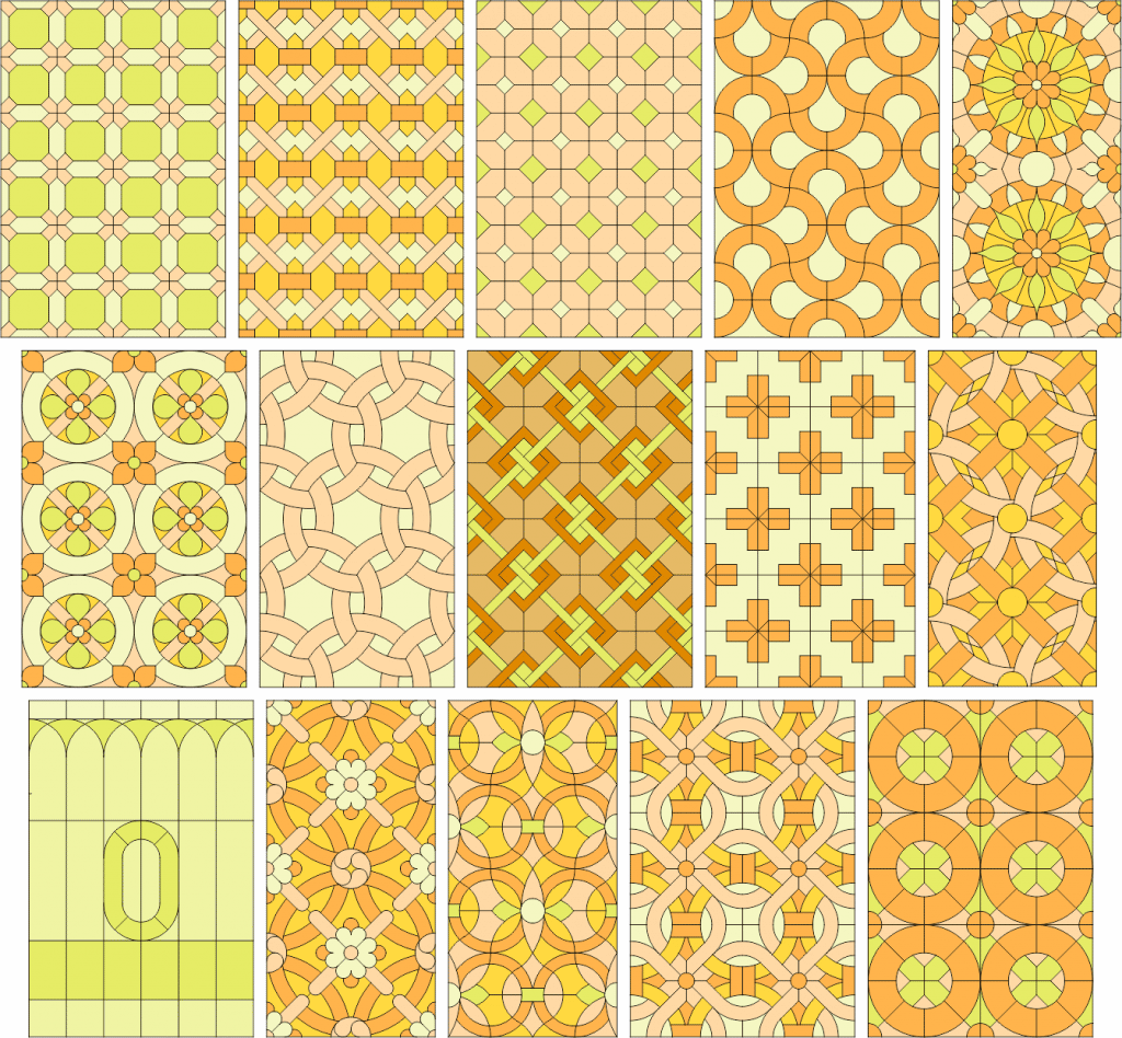 Colección patrones repetitivos — vector para corte CNC
