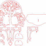 Repisa de árbol - Vector descarganle para corte CNC y grabado laser gratis | Stanser