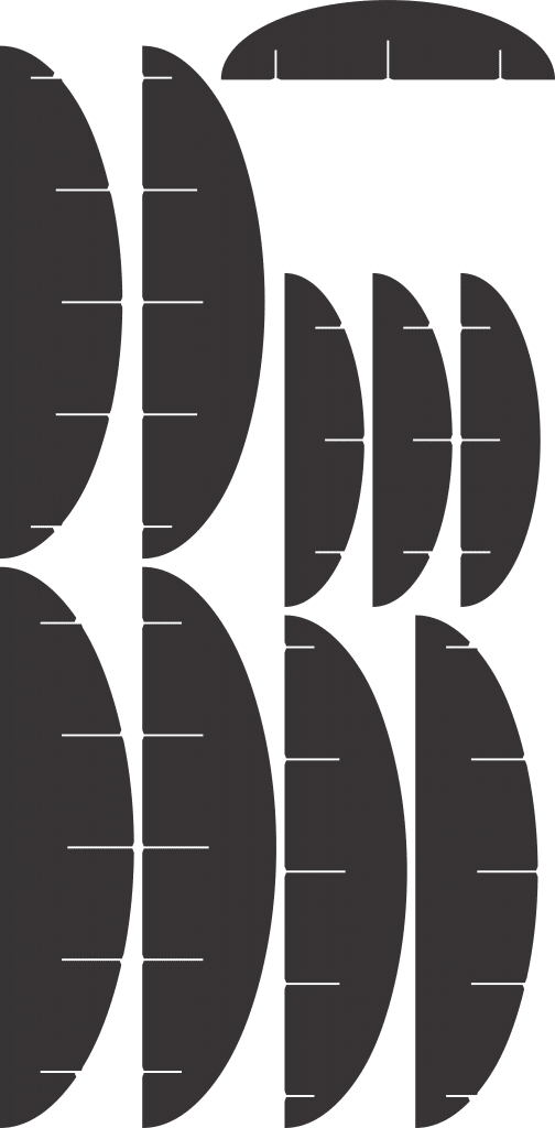Repisas de medio óvalo — vector para corte CNC