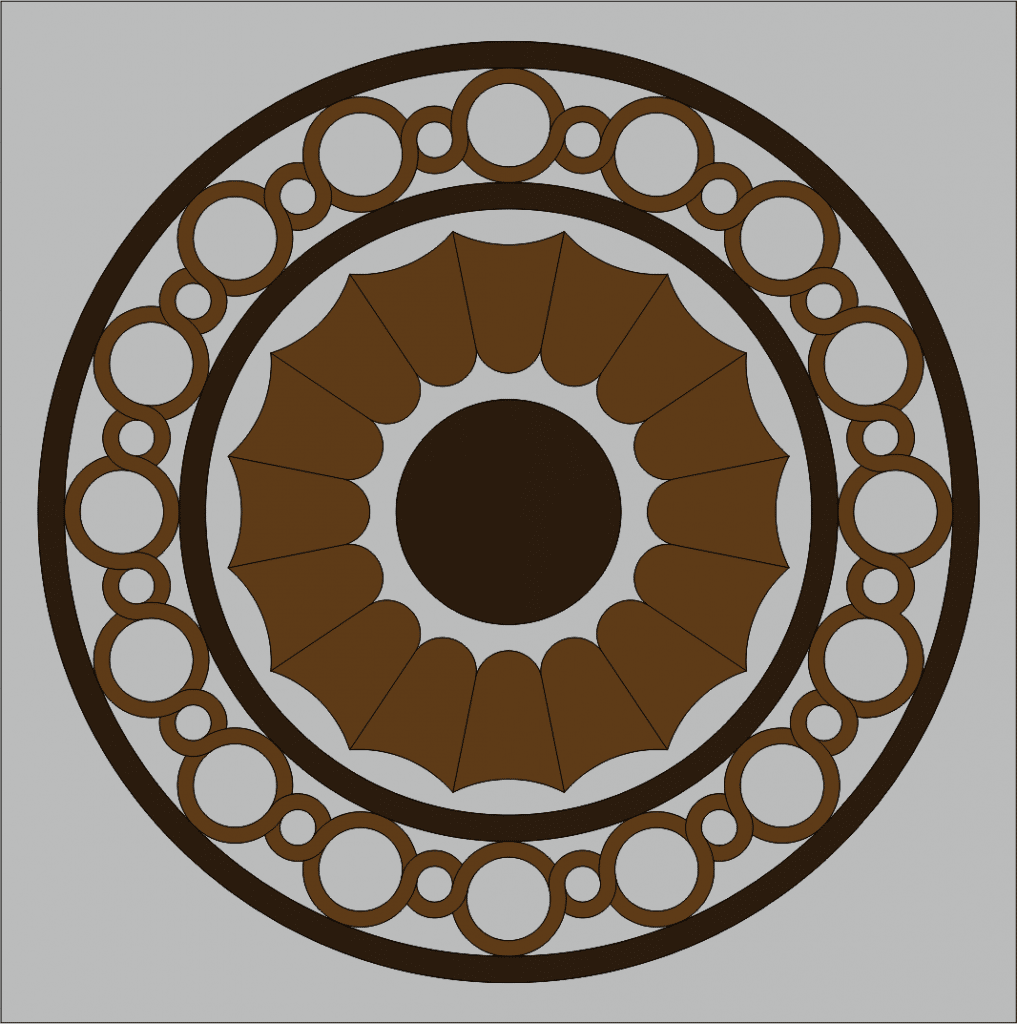 Elemento decorativo circular — vector para corte CNC