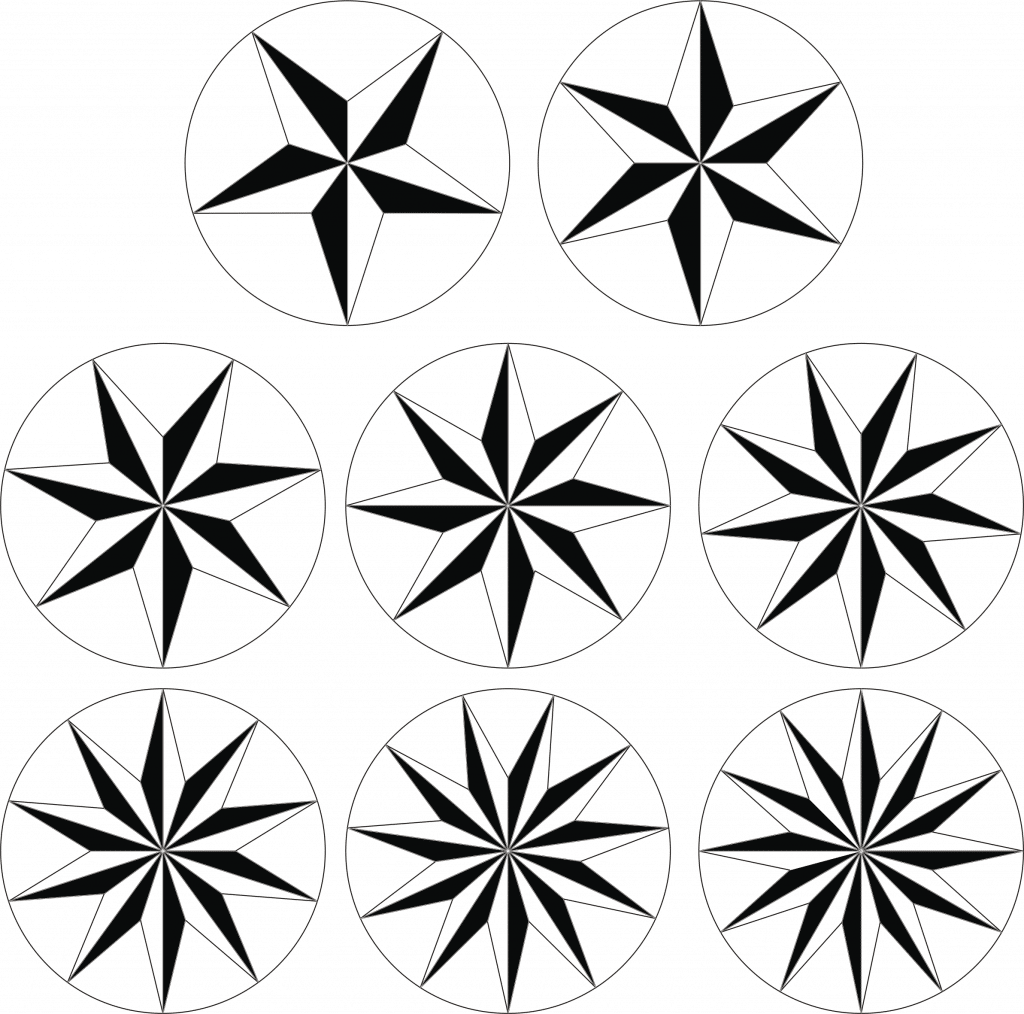 Colección estrellas 2D — vector para corte CNC