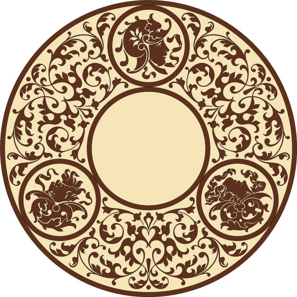 Ornamento circular griego — vector para corte CNC