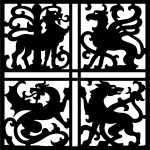 Panel calado dragones - Vector SVG DXF para CNC Router y Laser CO2 - Descargable gratis | Stanser