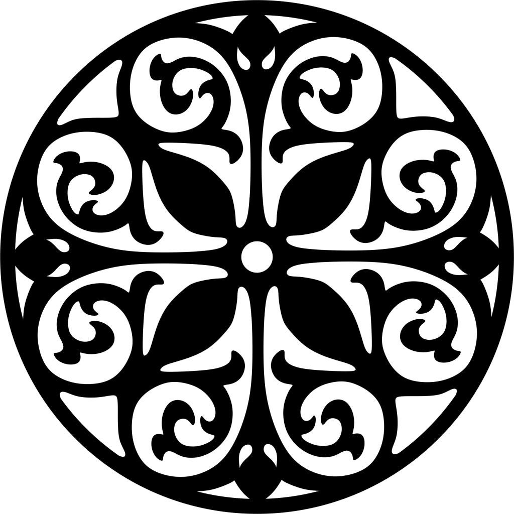 Ornamento circular calado — vector para corte CNC