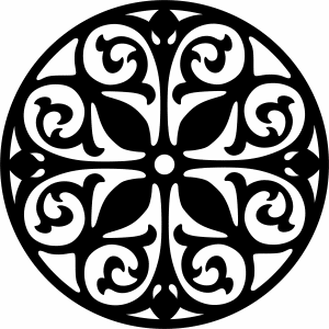 Ornamento circular calado