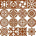 Colección adornos calados - Vector SVG DXF para CNC Router y Laser CO2 - Descargable gratis | Stanser