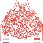 Servilletero "Quinceañera" - Vector descarganle para corte CNC y grabado laser gratis | Stanser