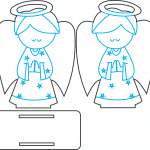 Servilletero de ángeles (caricatura) - Vector SVG DXF para CNC Router y Laser CO2 - Descargable gratis | Stanser