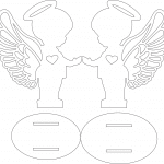 Servilletero de ángeles - Vector SVG DXF para CNC Router y Laser CO2 - Descargable gratis | Stanser