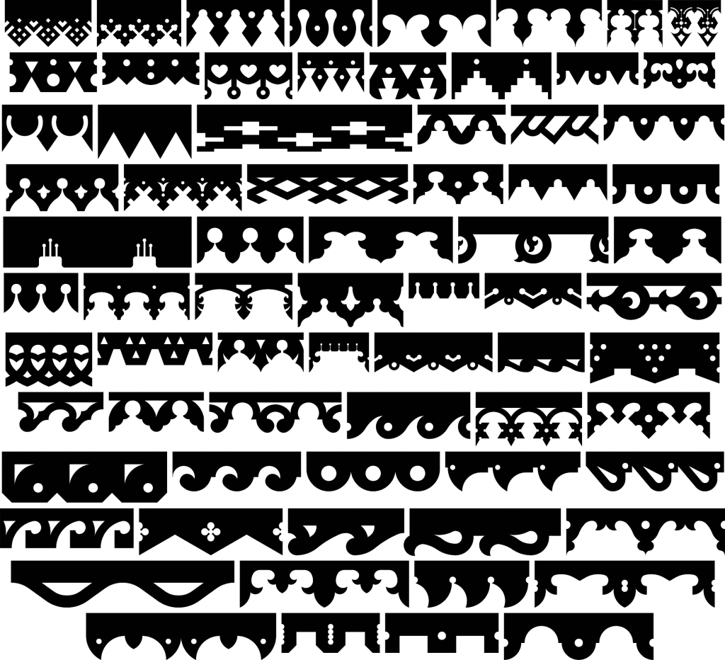 Diseños sencillos patrones — vector para corte CNC