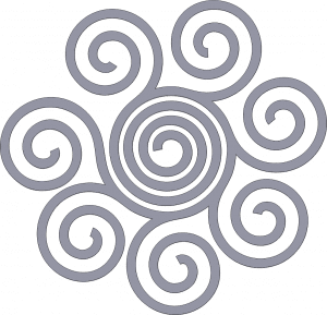 Diseño hepta 2D en espiral