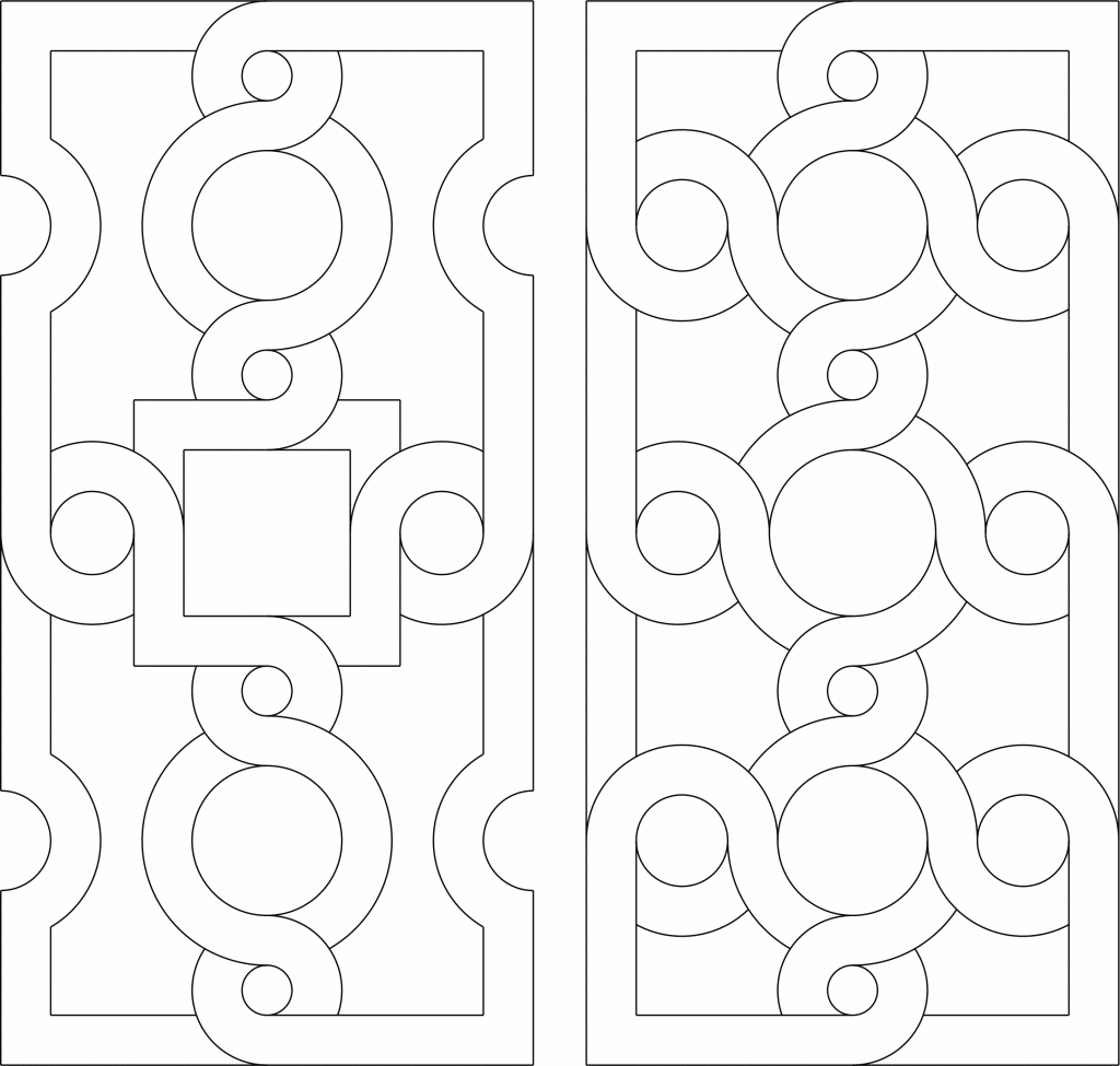 Adorno entrelazado — vector para corte CNC