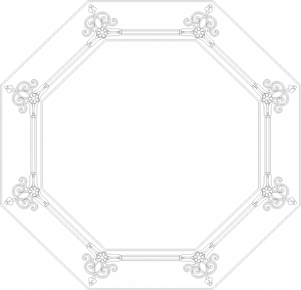Decoración mesa octagonal — vector para corte CNC