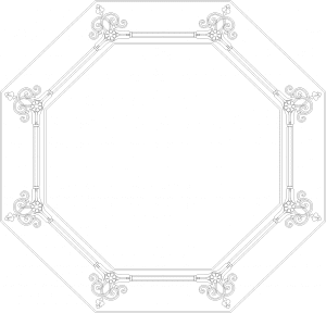 Decoración mesa octagonal