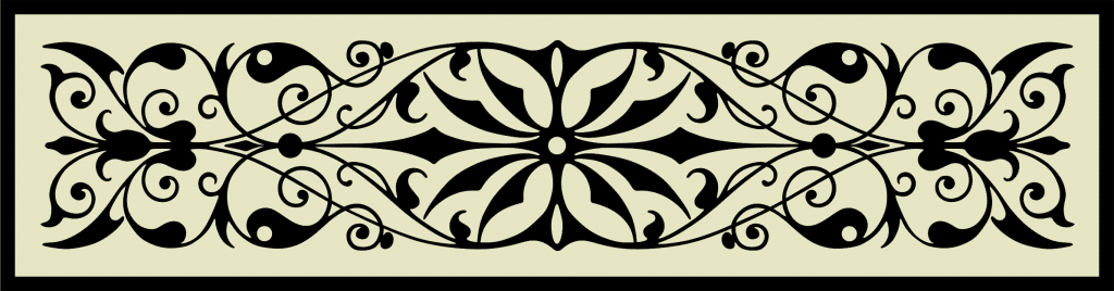 Adorno rectangular garigoleado — vector para corte CNC