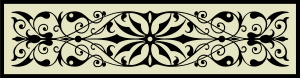 Adorno rectangular garigoleado