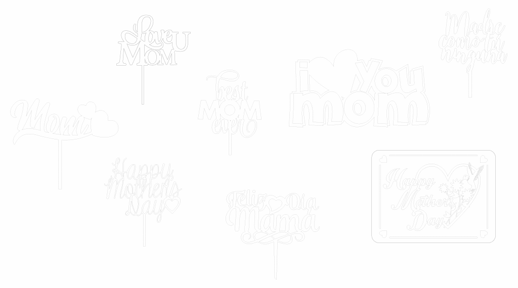 Letreros para Mamá — vector para corte CNC