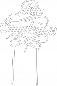 Decoración para pastel «Feliz cumpleaños»