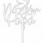 Topper para Papá - Vector descarganle para corte CNC y grabado laser gratis | Stanser