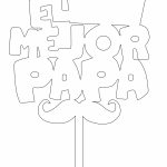 Topper "Corona y bigotes" - Vector descarganle para corte CNC y grabado laser gratis | Stanser