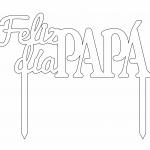 Topper "Feliz día Papá" - Vector descarganle para corte CNC y grabado laser gratis | Stanser