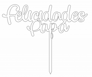 Topper «Felicidades Papá»
