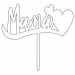 Topper Corazón - Vector SVG DXF para Laser CO2 - Descargable gratis | Stanser