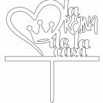 Topper "Reina" - Vector SVG DXF para Laser CO2 - Descargable gratis | Stanser