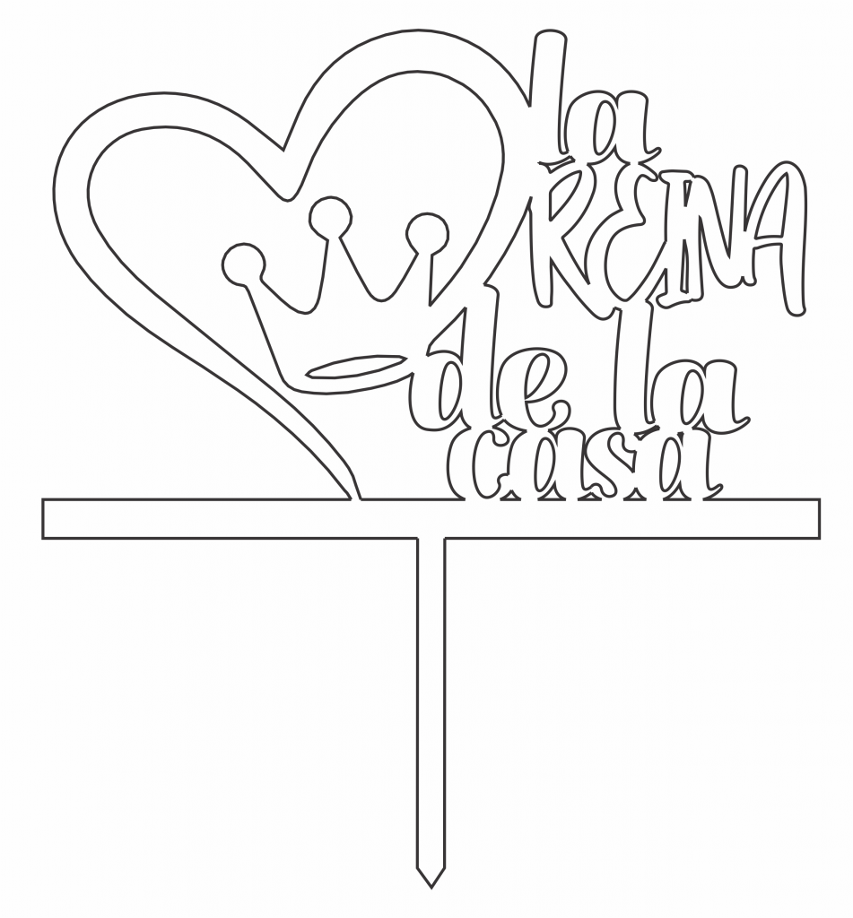 Topper «Reina» — vector para corte CNC