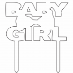Topper Baby girl - Vector descarganle para corte CNC y grabado laser gratis | Stanser