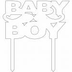Topper "Baby boy" - Vector descarganle para corte CNC y grabado laser gratis | Stanser