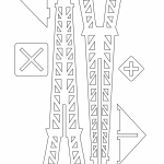Torre Eiffel de dos planos - Vector SVG DXF para CNC Router y Laser CO2 - Descargable gratis | Stanser