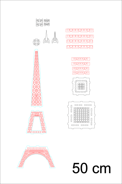 Torre Eiffel de 50cm