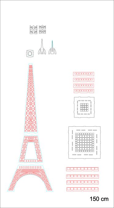 Torre Eiffel de 150cm