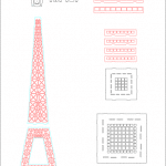 Torre Eiffel de 200cm - Vector SVG DXF para CNC Router y Laser CO2 - Descargable gratis | Stanser