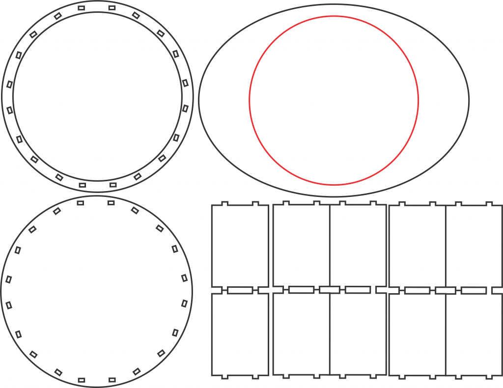 Tortillero — vector para corte CNC