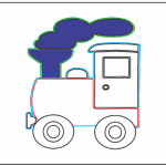 Tren de caricatura - Vector descarganle para corte CNC y grabado laser gratis | Stanser