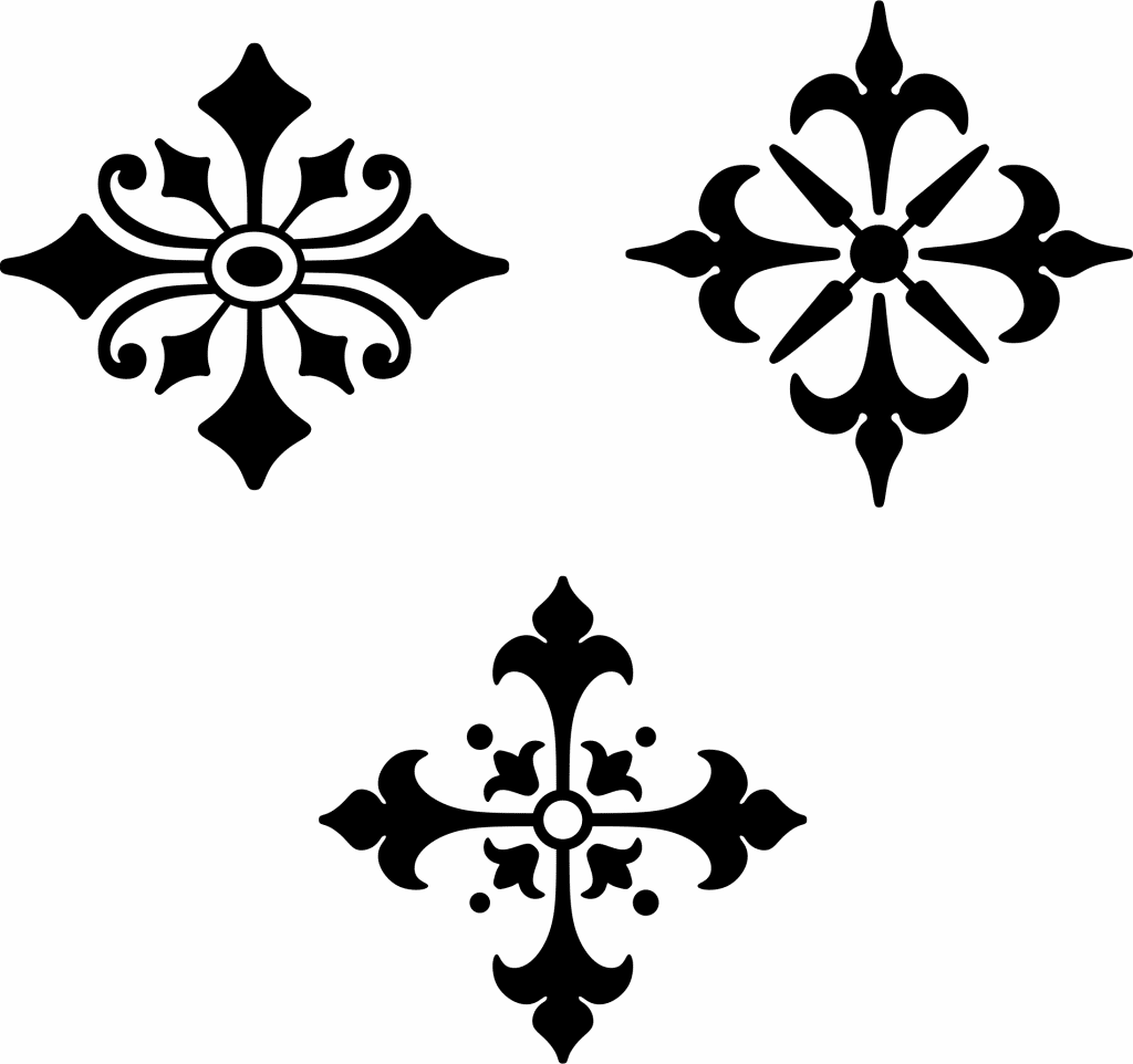 Viñetas tipográficas — vector para corte CNC