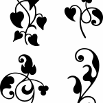 Elementos decorativos florales - Vector SVG DXF para CNC Router y Laser CO2 - Descargable gratis | Stanser