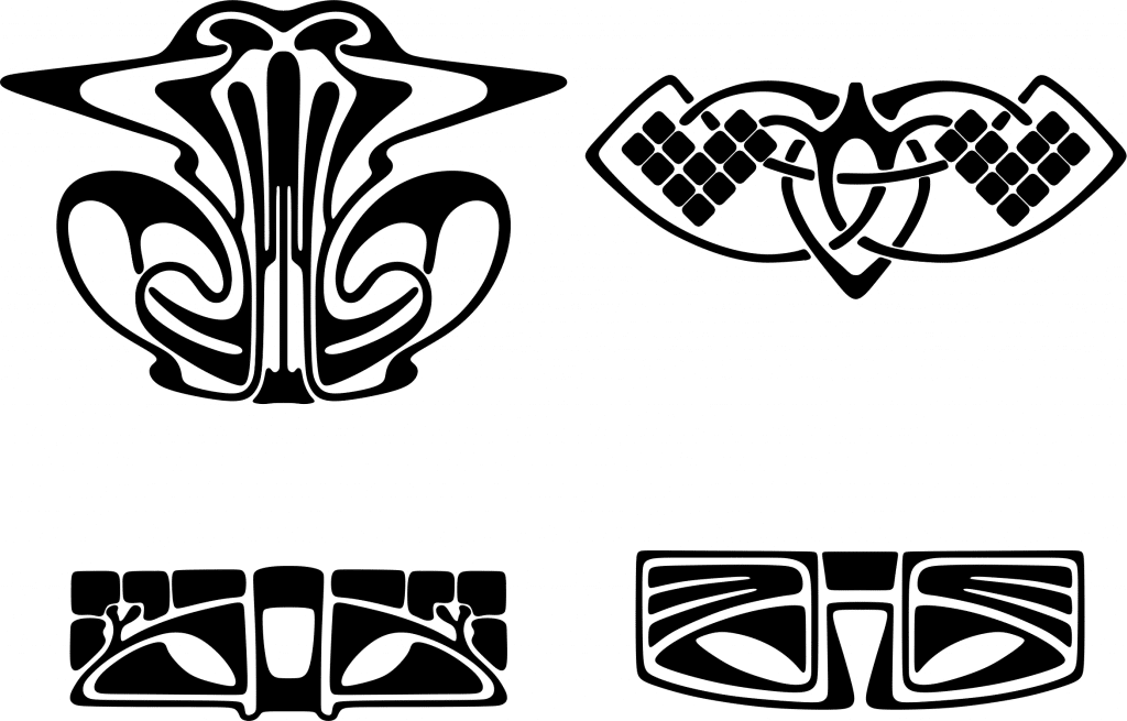 Viñetas old book 2 — vector para corte CNC