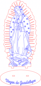 Virgen de Guadalupe con base